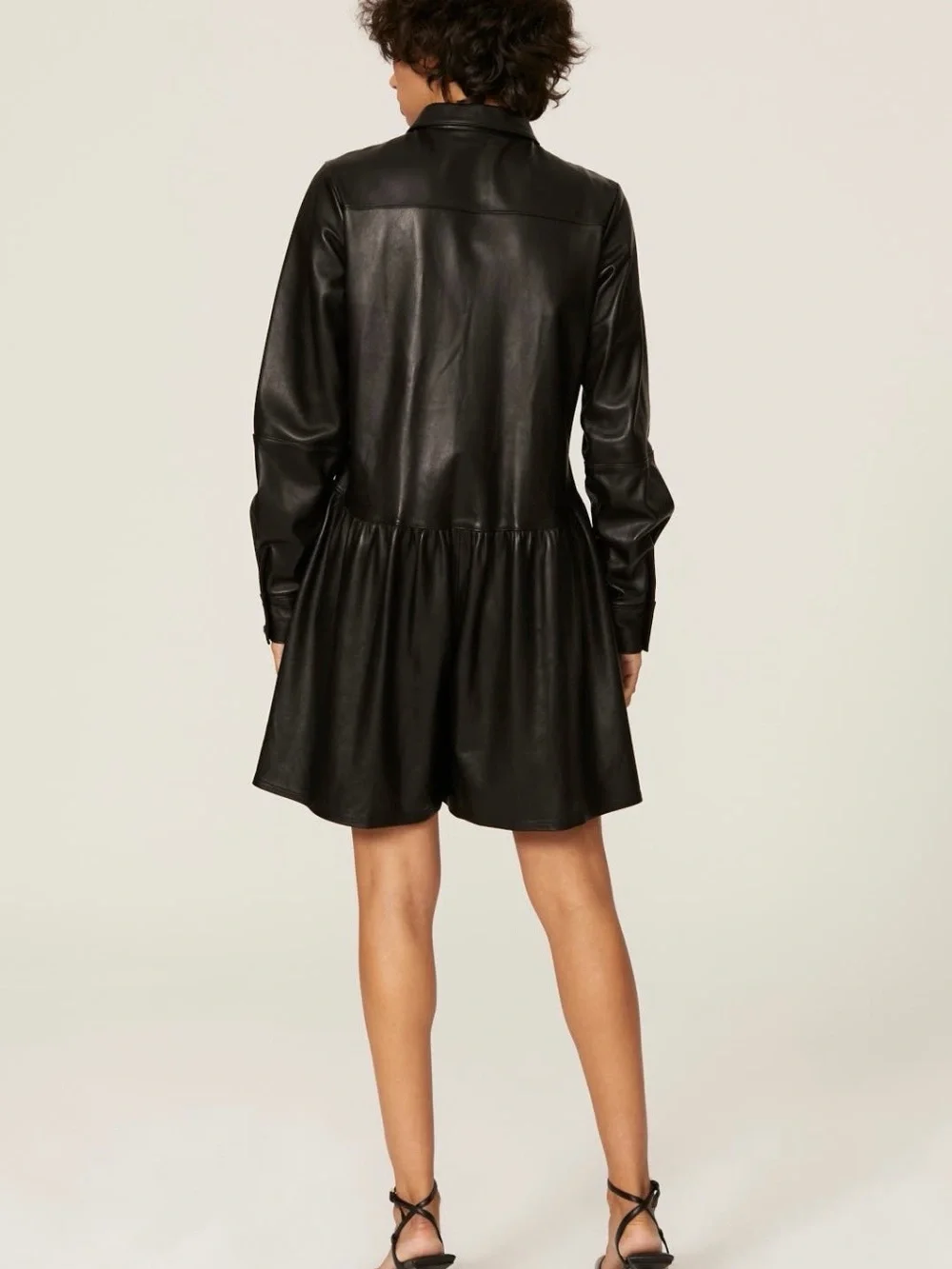 Rebecca Taylor NYC~Black Faux-Leather Romper~Size 2~$395~ - Picture 4 of 7
